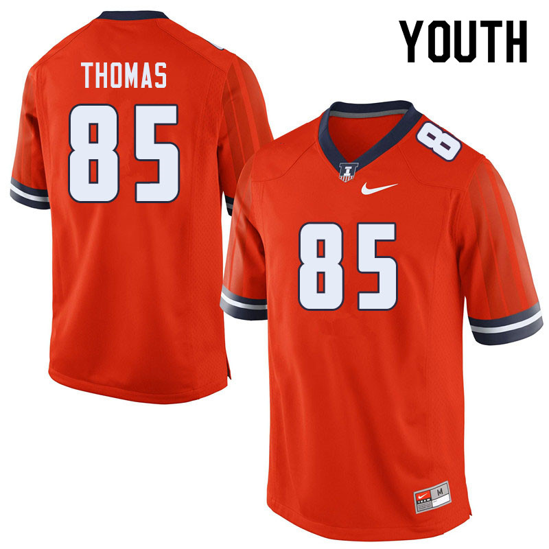 Youth #85 Dylan Thomas Illinois Fighting Illini College Football Jerseys Sale-Orange